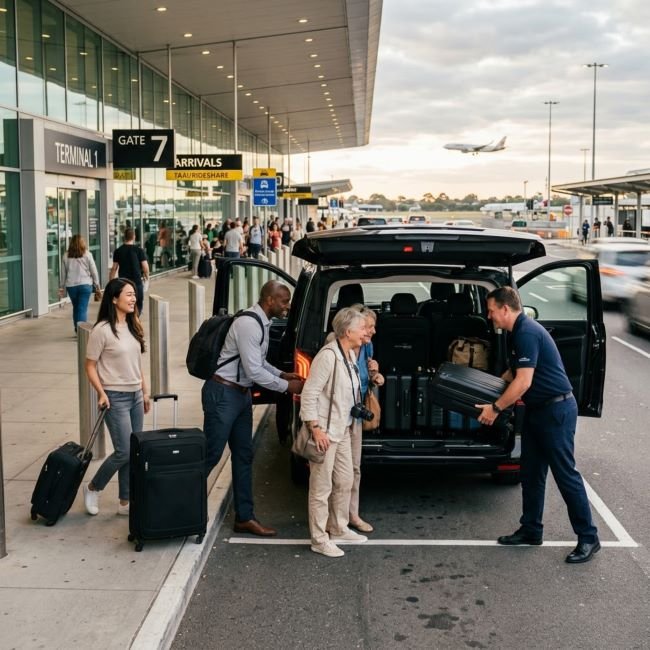 Large group airport transportation