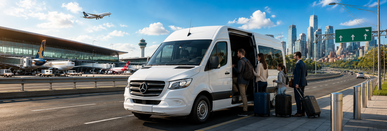 Melbourne Airport to CBD Maxi Cab Service